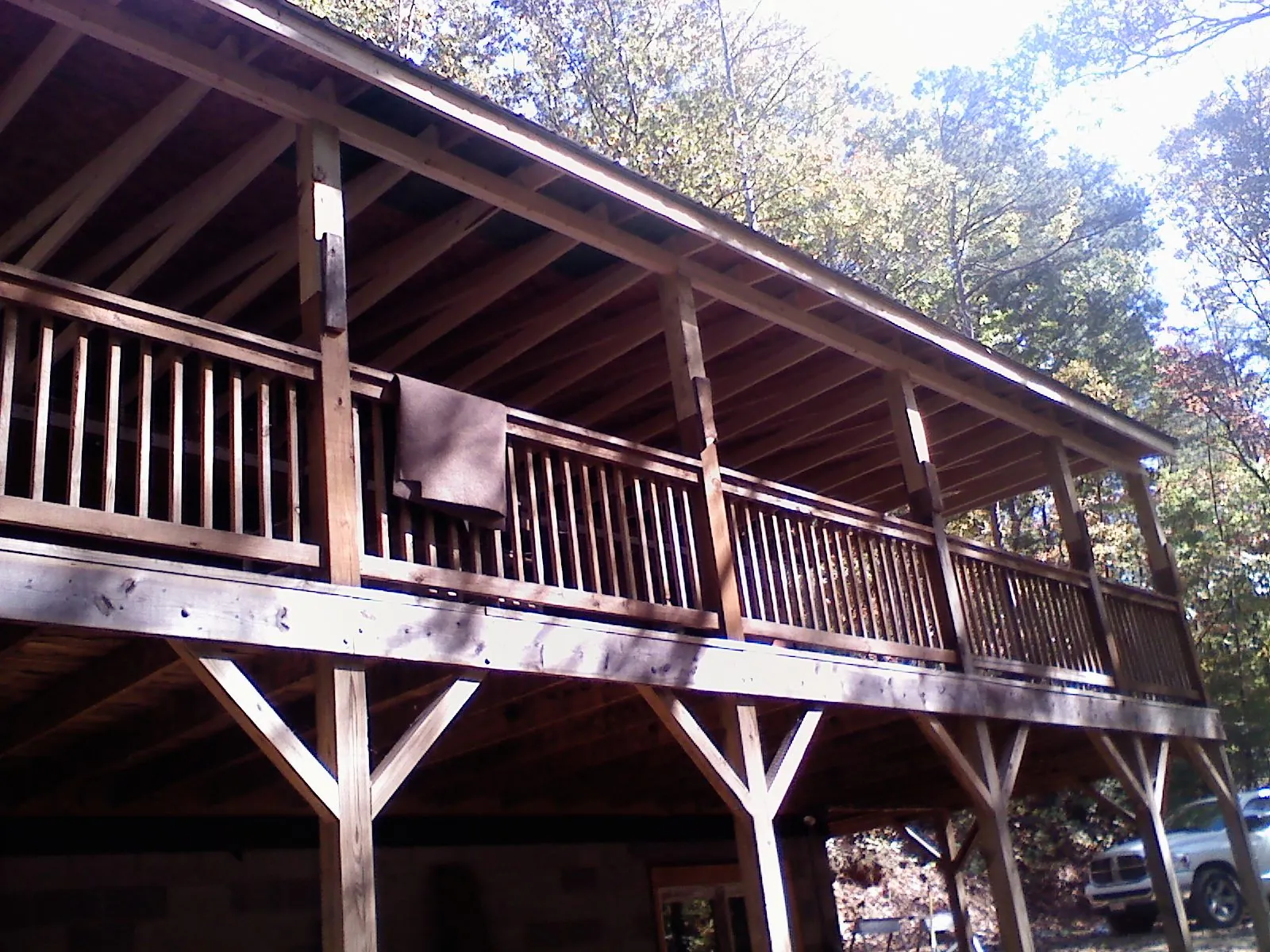 Timber framing under a new elevated porch and deck — Roof Leak Repair in Salmon by Roofing Brothers